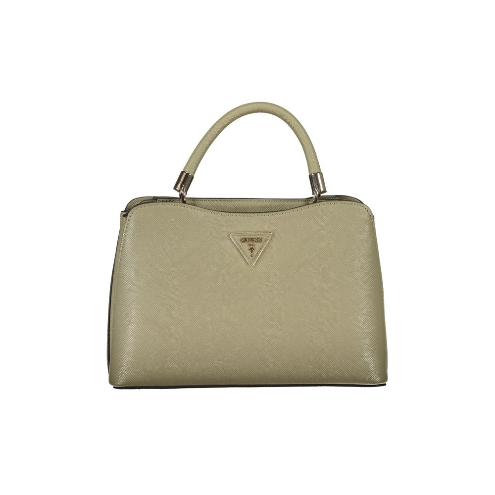 Phone Holder Handbag by Guess Jeans for women in polyethylene green features a refined silhouette, showcasing a secure zipper, organized built-in-compartments, external-pockets & internal-pockets, and versatile shoulder-strap, adjustable-strap & handle for a refined finish.