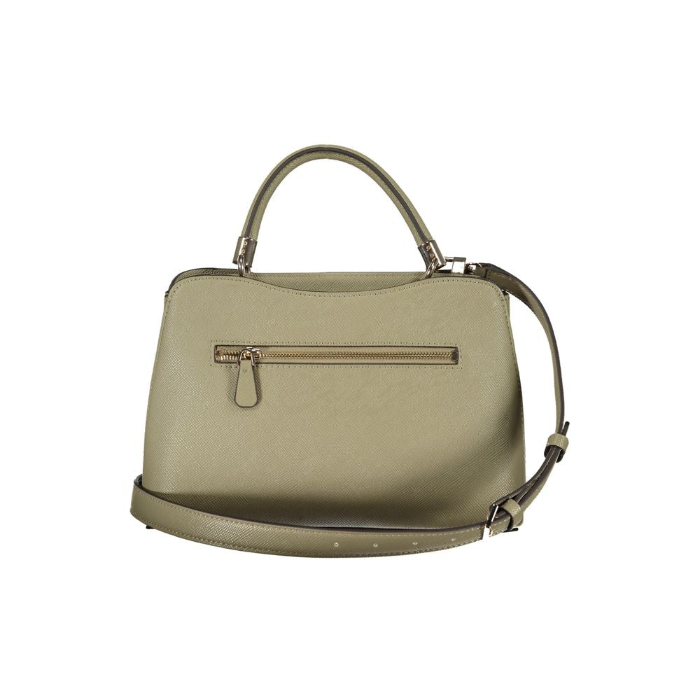 Phone Holder Handbag by Guess Jeans for women in polyethylene green features a signature silhouette, showcasing a secure zipper and signature built-in-compartments, external-pockets & internal-pockets with versatile shoulder-strap, adjustable-strap & handle for a sophisticated look.