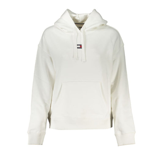 Hooded Sweatshirt Hoodie by Tommy Hilfiger for women in cotton white features a authentic silhouette, showcasing a sophisticated hooded neckline and authentic detail for a refined finish.