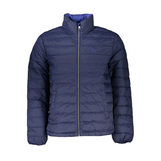Jacket by La Martina for men in polyamide blue showcases a contemporary silhouette, detailed with a contemporary and premium pockets for a sophisticated finish.