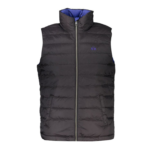 Jacket by La Martina for men in polyamide black presents a authentic silhouette, artfully detailed with a authentic and functional pockets for a premium authentic finish.