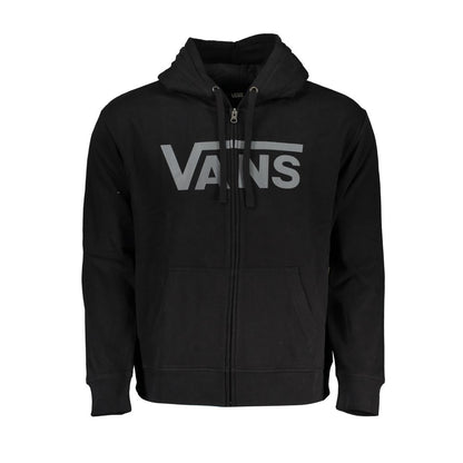 Hooded Sweatshirt Hoodie by Vans for men in cotton black & print features an dramatic silhouette, showcasing a sophisticated hooded neckline and dramatic for a refined, modern aesthetic.