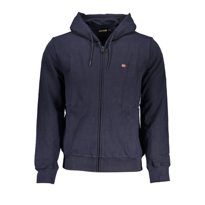 Hooded Sweatshirt Hoodie by Napapijri for men in cotton blue showcases a city-ready silhouette, artfully detailed with a signature hooded neckline and for a city-ready finish.