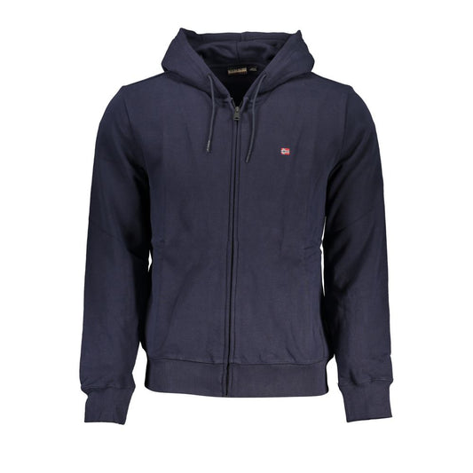 Hooded Sweatshirt Hoodie by Napapijri for men in cotton blue showcases a city-ready silhouette, artfully detailed with a signature hooded neckline and for a city-ready finish.