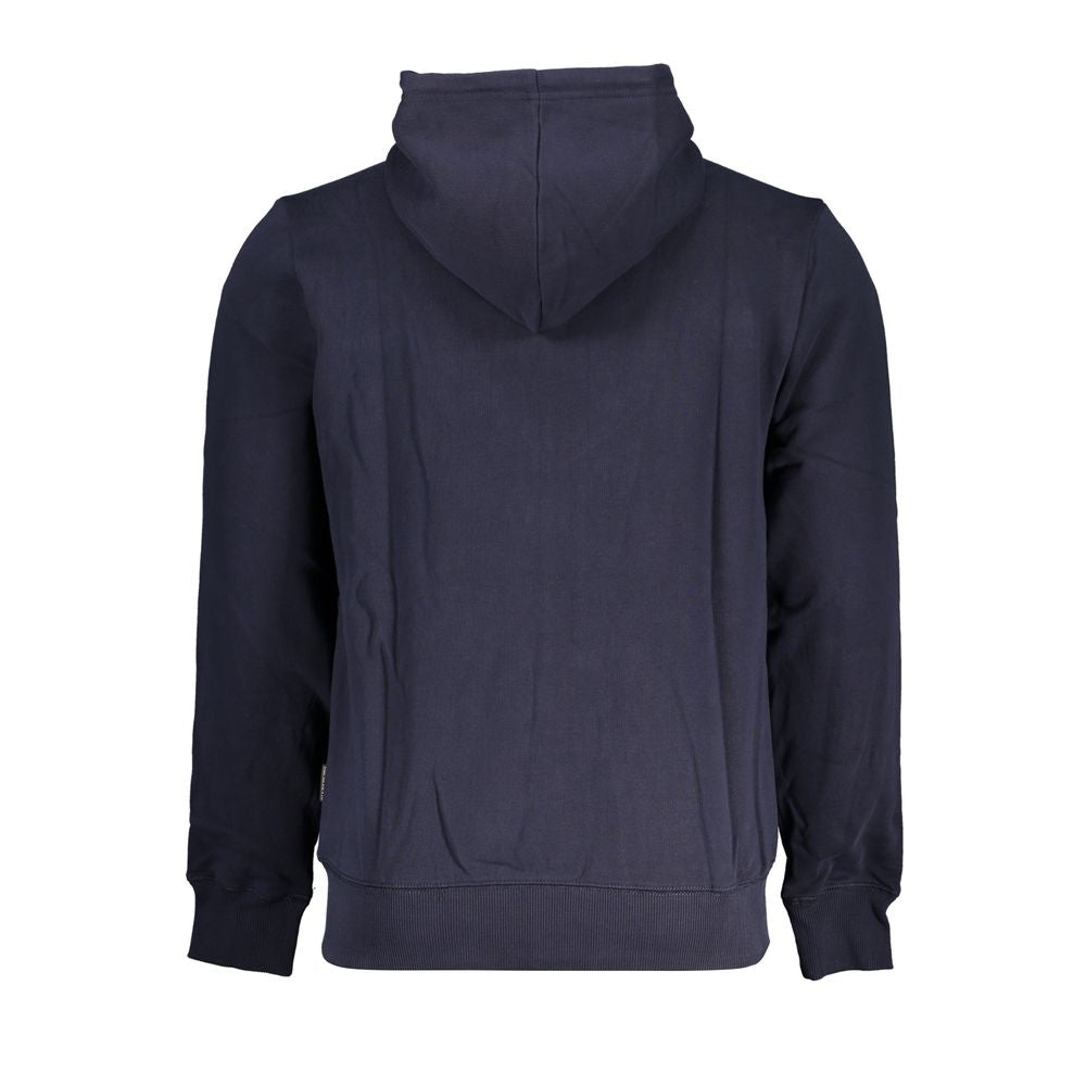 Hooded Sweatshirt Hoodie by Napapijri for men in cotton blue features an avant-garde silhouette, showcasing a sophisticated and detail for a truly avant-garde finish.