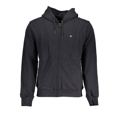 Hooded Sweatshirt Hoodie by Napapijri for men in cotton black features a slouchy chic silhouette, detailed with a slouchy chic and a signature hooded neckline for an elevated aesthetic.