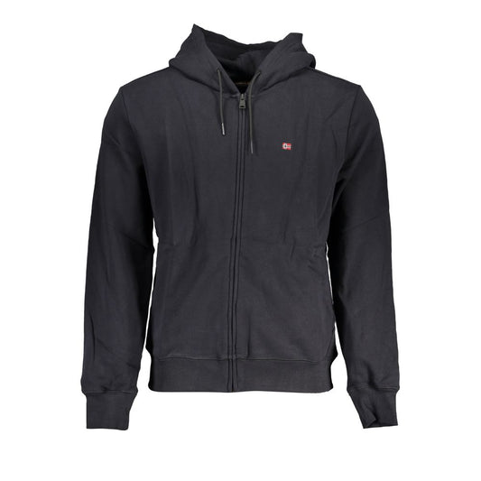 Hooded Sweatshirt Hoodie by Napapijri for men in cotton black features a slouchy chic silhouette, detailed with a slouchy chic and a signature hooded neckline for an elevated aesthetic.