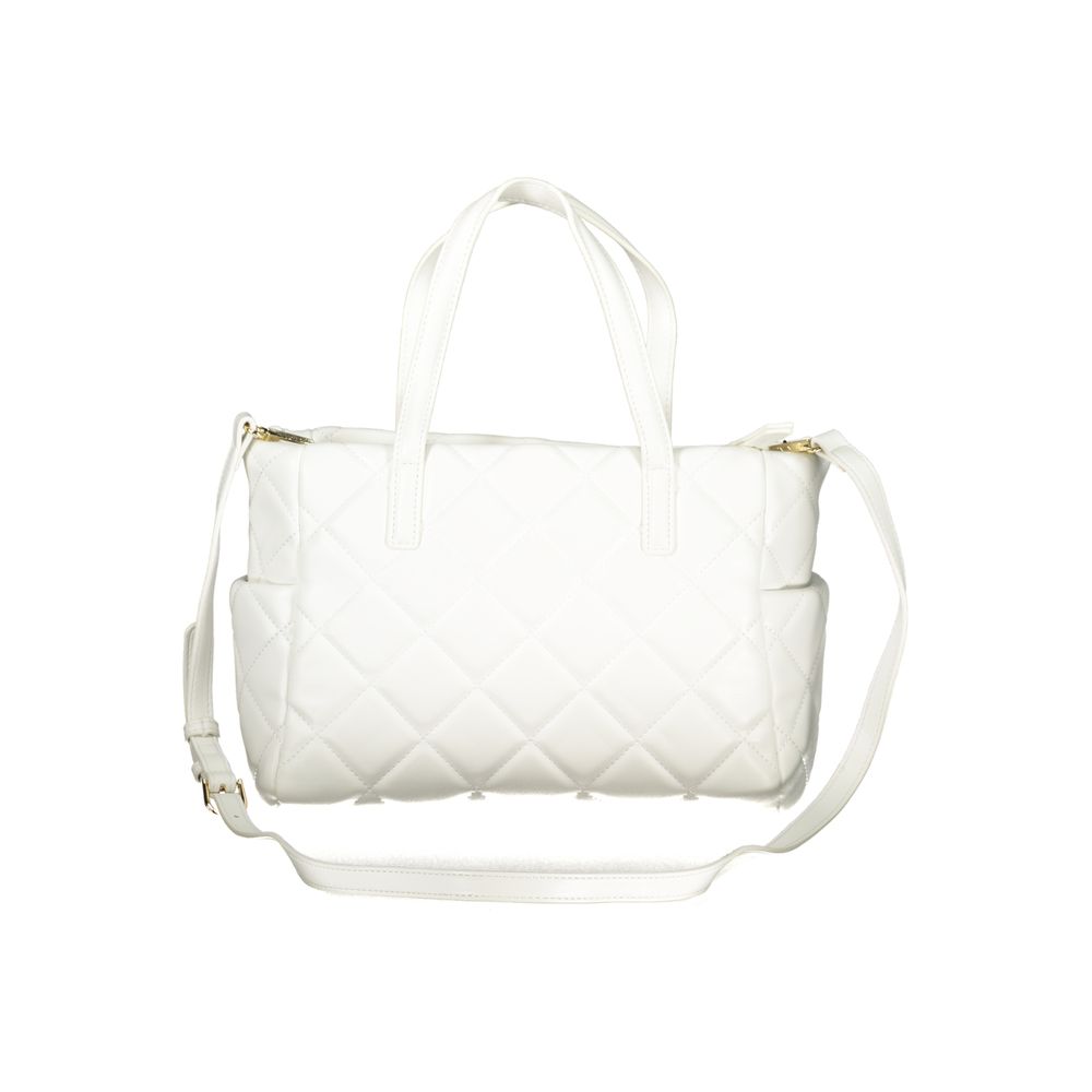 Handbag by Mario Valentino for women in polyethylene white features a exquisite silhouette, showcasing a secure zipper and exquisite external-pockets & internal-pockets with versatile shoulder-strap, handle & adjustable-strap for a exquisite finish.