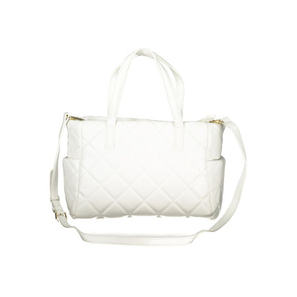 Handbag by Mario Valentino for women in polyethylene white features a exquisite silhouette, showcasing a secure zipper and exquisite external-pockets & internal-pockets with versatile shoulder-strap, handle & adjustable-strap for a exquisite finish.