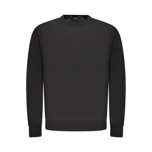 Sweater by Guess Jeans for men in wool black showcases an masterful silhouette, artfully detailed with a masterful crew neckline and for a sophisticated, premium finish.