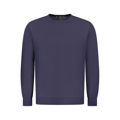 Sweater by Guess Jeans for men in wool blue showcases an masterful silhouette, artfully detailed with a masterful crew neckline and for a sophisticated, premium finish.