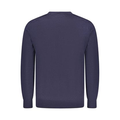 Sweater by Guess Jeans for men in wool blue features an polished silhouette, showcasing refined and a sophisticated crew neckline for a truly polished finish.