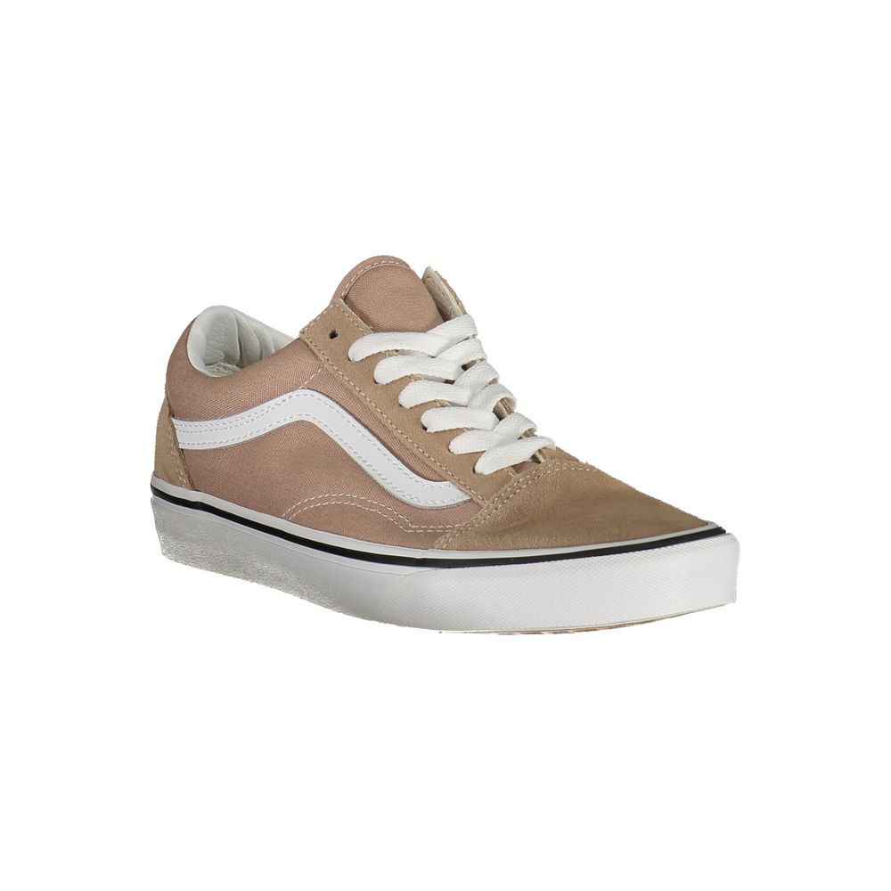 Sneakers by Vans for women in polyester beige presents a sumptuous silhouette, artfully capturing the essence of the Women's Fashion Polyester Sneakers with its sumptuous fashion style design.
