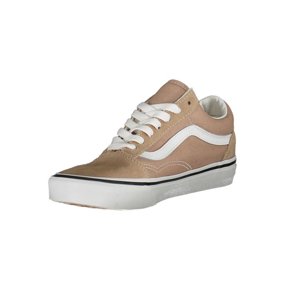 Sneakers by Vans for women in polyester beige presents a sumptuous silhouette from the Women's Fashion Polyester Sneakers collection, showcasing a sumptuous fashion style for an elevated aesthetic.