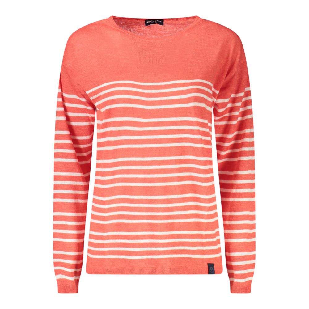 Sweater by North Sails for women in cotton red & striped showcases an masterful silhouette, artfully detailed with a masterful wide-neck neckline and long-sleeve for a sophisticated, premium finish.