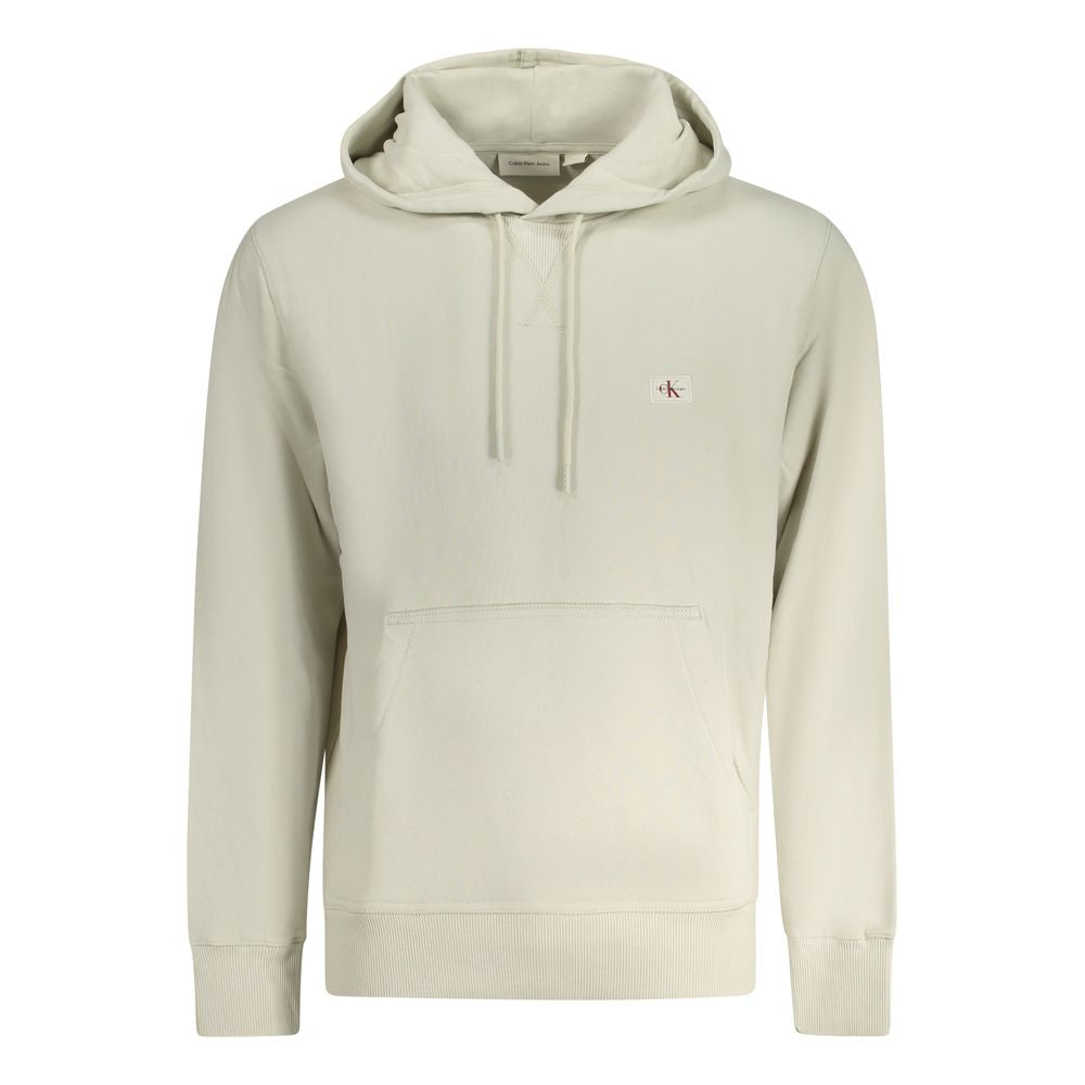 Hooded Sweatshirt Hoodie by Calvin Klein for men in cotton beige features a edgy silhouette, detailed with a edgy hooded neckline and for a refined finish.