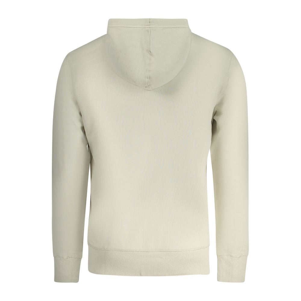Hooded Sweatshirt Hoodie by Calvin Klein for men in cotton beige features a authentic silhouette, showcasing a sophisticated and authentic detail for a refined finish.