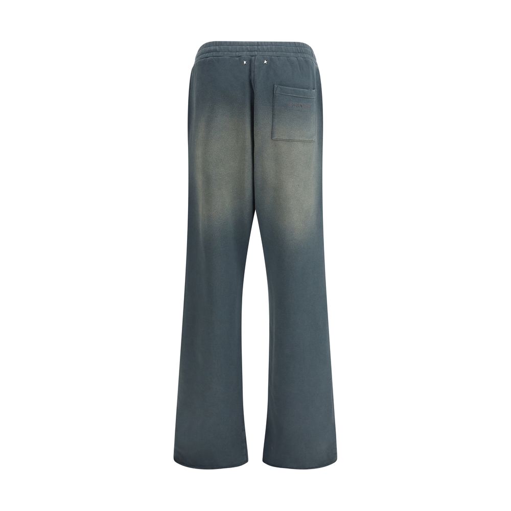 Sweatpants by Golden Goose for women in cotton blue & signature, featuring a athletic relaxed-fit & regular-fit and long with a athletic and high-performance .