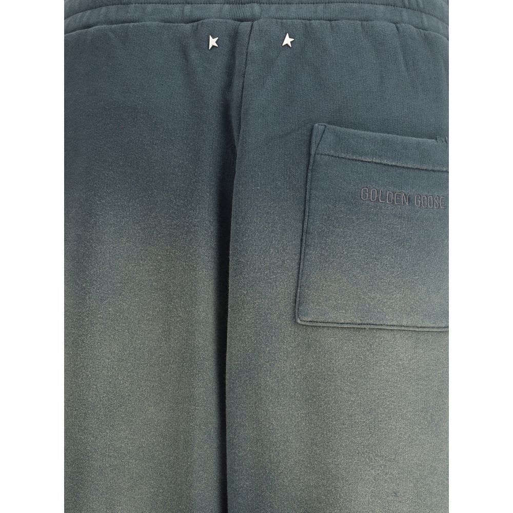 Sweatpants by Golden Goose for women in cotton blue & signature features a ergonomic relaxed-fit & regular-fit and with a ergonomic long, showcasing innovative for a ergonomic look.