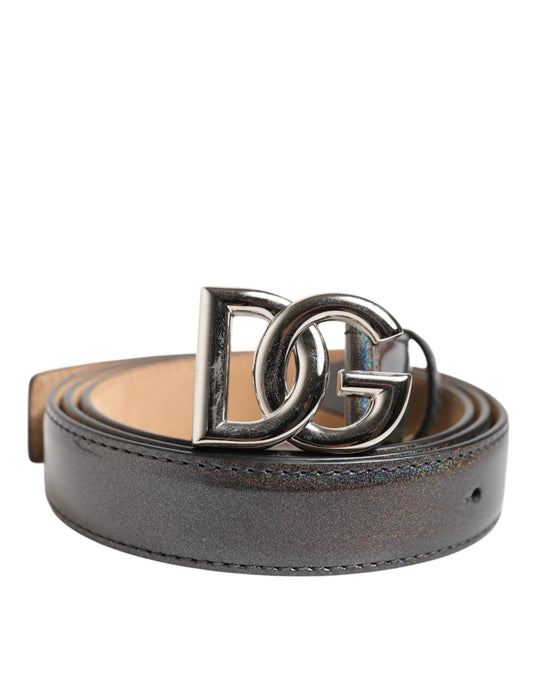 Dolce & Gabbana Leather & Metal Belt - Multicolor Silver
