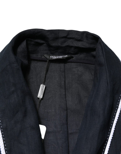 Dolce & Gabbana Men's Linen Blazer - Dark Blue