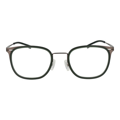 Eyeglasses Frames by Hugo Boss for men in stainless steel and green showcases an refined full-frame frame design featuring a sophisticated green coloured frame for an refined and refined aesthetic.