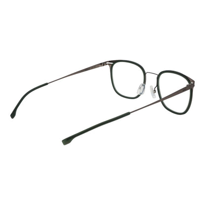 Eyeglasses Frames by Hugo Boss for men in stainless steel green features an refined silhouette, showcasing the refined green coloured frame and sophisticated full-frame frame design.