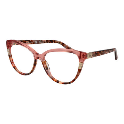 Eyeglasses Frames by Marciano by Guess for women in acetate and pink showcases a refined silhouette, detailed with a rose coloured frame finish and a sophisticated full-frame frame design.