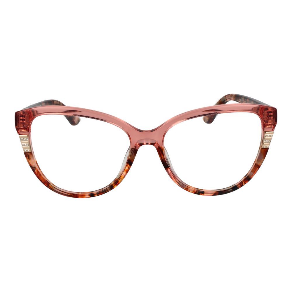 Eyeglasses Frames by Marciano by Guess for women in acetate pink features a refined silhouette, showcasing a refined rose coloured frame and full-frame frame design for a sophisticated, premium look.
