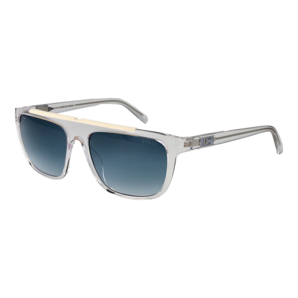 Guess Rectangle Gradient Medium-Tint Stainless Steel Sunglasses - Transparent