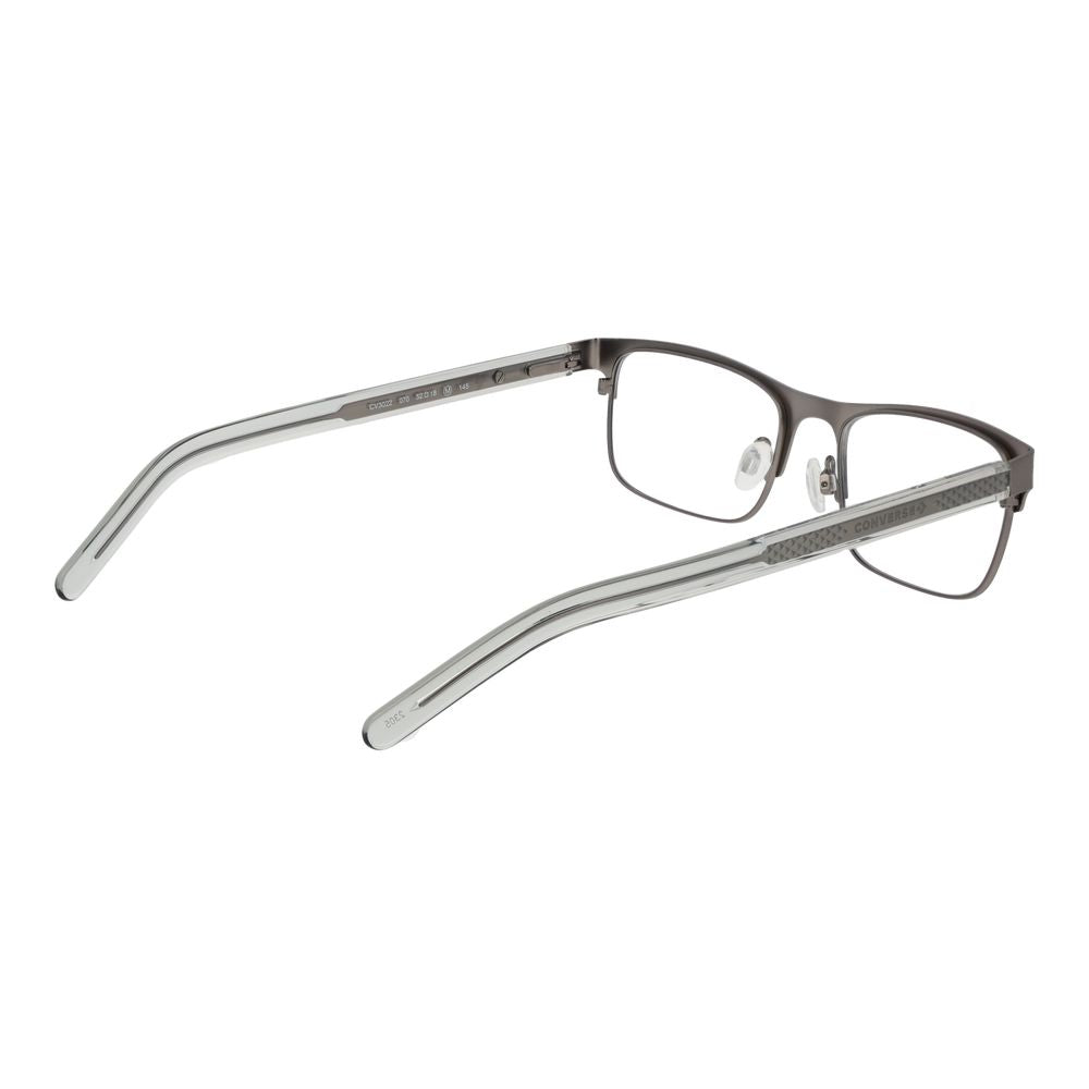 Eyeglasses Frames by Converse for men in acetate gray features an refined silhouette, showcasing a sophisticated gray coloured frame and refined full-frame frame design for a refined look.