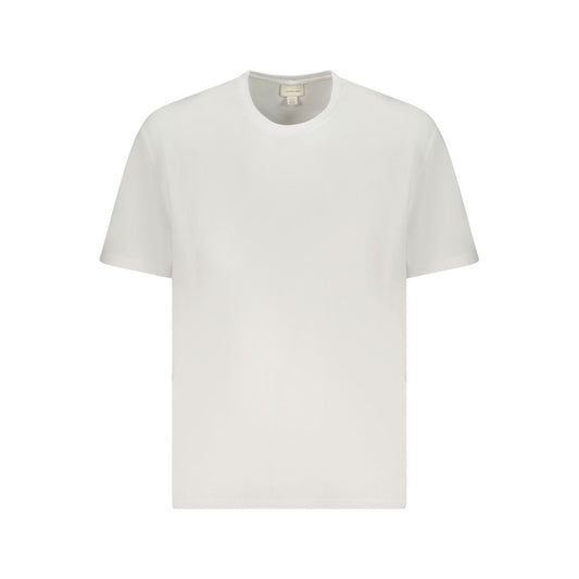 T-Shirt by Calvin Klein for men in cotton white showcases a dramatic silhouette, elegantly detailed with a dramatic crew neckline and for a truly dramatic finish.