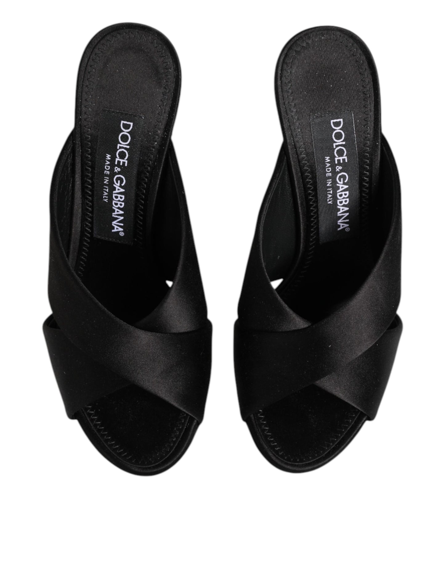 Dolce & Gabbana Black Keira Baroque High Heel Sandals Shoes