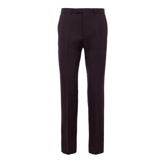 Jeans by Gucci for men in denim & wool bordeaux & burgundy features an refined tailoring silhouette, showcasing a premium straight-leg with a and long cut for a refined tailoring look.