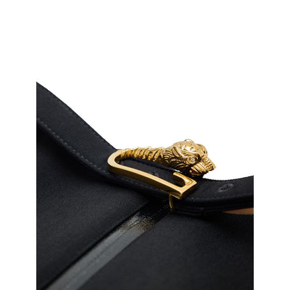 Skirt by Gucci for women in wool black & gold features a sublime silhouette, showcasing the sublime design of the Women's Flared Wool Skirt in a sophisticated .
