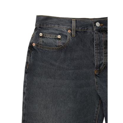 Jeans by Gucci for women in denim cotton dark-gray & gray features an sartorial regular-fit and long with a cut for a sartorial finish.