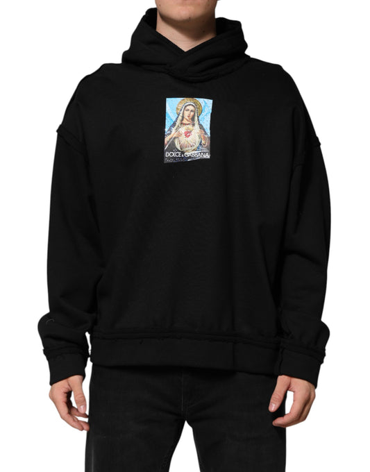 Dolce & Gabbana Men's Cotton & Crystal Hooded Jacket - Black