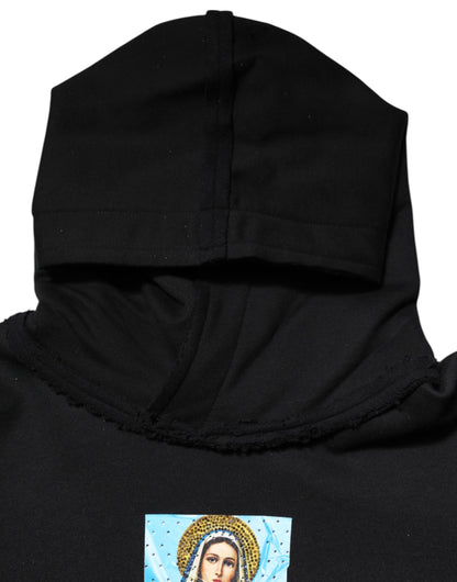 Dolce & Gabbana Men's Cotton & Crystal Hooded Jacket - Black