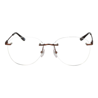 Eyeglasses Frames by BMW for men in titanium and bronze showcases an refined rimless frame design featuring a sophisticated bronze coloured frame for an refined and refined aesthetic.