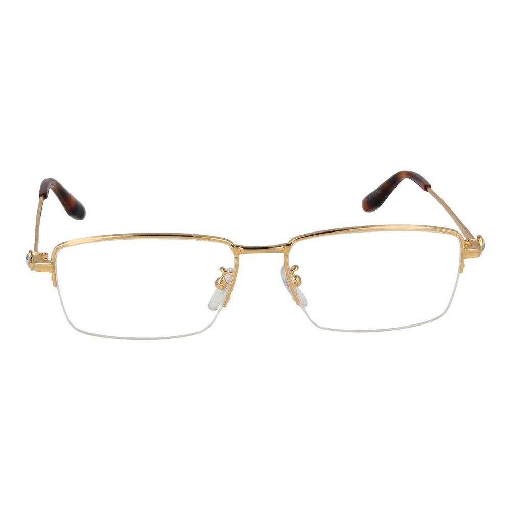 BMW Men's Rectangle Half-Rim Metal Eyeglasses Frames - Gold