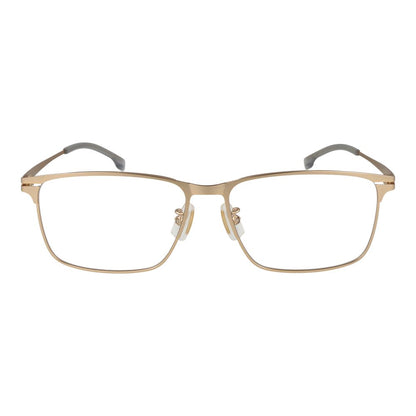 Eyeglasses Frames by Hugo Boss for men in metal gold features an refined silhouette, showcasing the refined gold coloured frame and sophisticated full-frame frame design.
