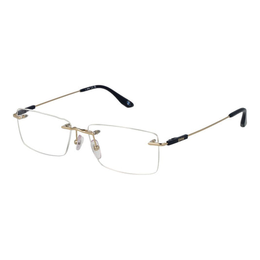 Eyeglasses Frames by BMW for men in and gold showcases a refined silhouette, detailed with a gold coloured frame finish and a sophisticated rimless frame design.