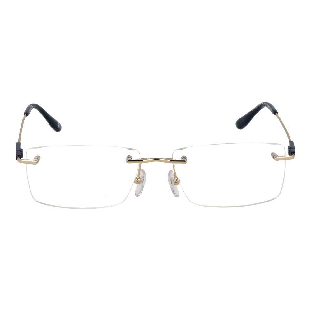 Eyeglasses Frames by BMW for men in gold features a refined silhouette, showcasing a refined gold coloured frame and rimless frame design for a sophisticated, premium look.