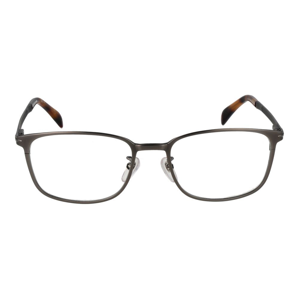 Eyeglasses Frames by David Beckham for men in stainless steel and gray showcases a refined silhouette, detailed with a gunmetal coloured frame finish and a sophisticated full-frame frame design.