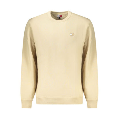 Sweatshirt by Tommy Hilfiger for men in cotton beige features an exquisite silhouette, showcasing and crew neckline details for a exquisite look.