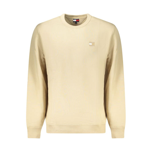 Sweatshirt by Tommy Hilfiger for men in cotton beige features an exquisite silhouette, showcasing and crew neckline details for a exquisite look.