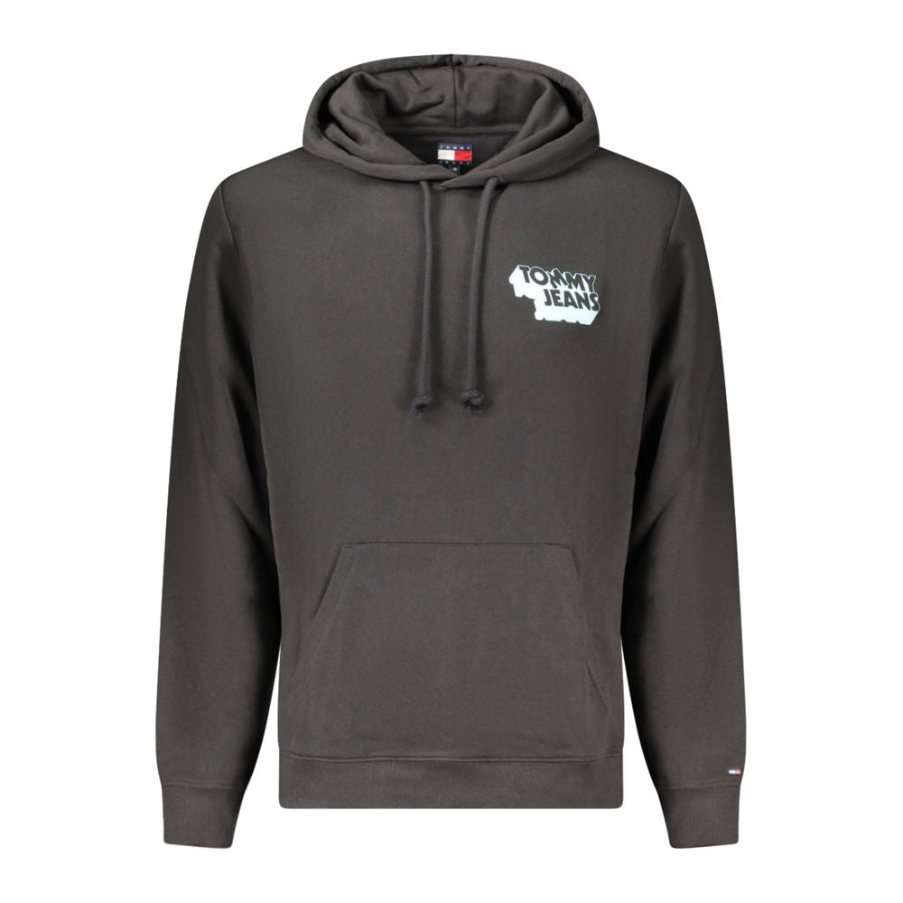 Hooded Sweatshirt Hoodie by Tommy Hilfiger for men in cotton black, signature & print features an luminous silhouette, showcasing a sophisticated hooded neckline and for a truly luminous look.