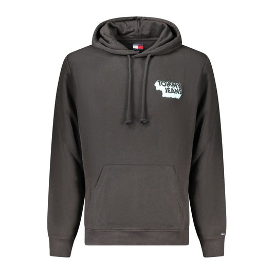 Hooded Sweatshirt Hoodie by Tommy Hilfiger for men in cotton black, signature & print features an luminous silhouette, showcasing a sophisticated hooded neckline and for a truly luminous look.