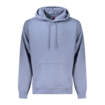 Sweatshirt Hoodie by Tommy Hilfiger for men in cotton polyester blue showcases a city-ready silhouette, artfully detailed with a signature hooded neckline and for a city-ready finish.