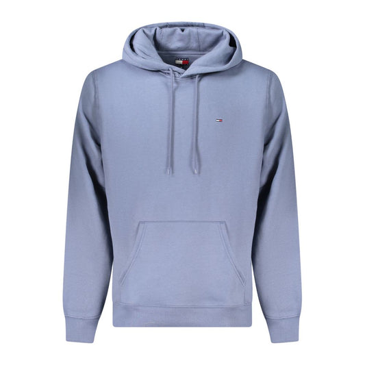Sweatshirt Hoodie by Tommy Hilfiger for men in cotton polyester blue showcases a city-ready silhouette, artfully detailed with a signature hooded neckline and for a city-ready finish.